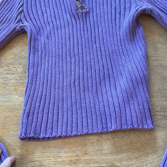 Forever 21 lavender purple ribbed 1/4 zip - Picture 5 of 7